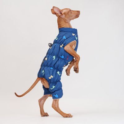 Petmax Комбинезон на замке для собак, L, синий