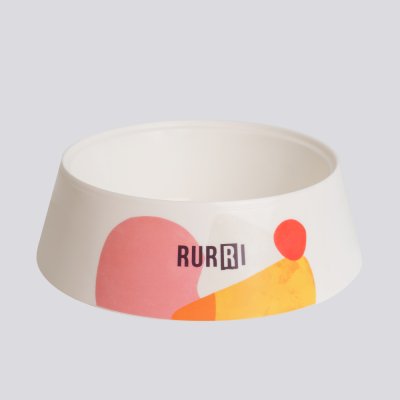 RURRI Миска пластиковая для кошек, 300 мл, диаметр 15 см, белая