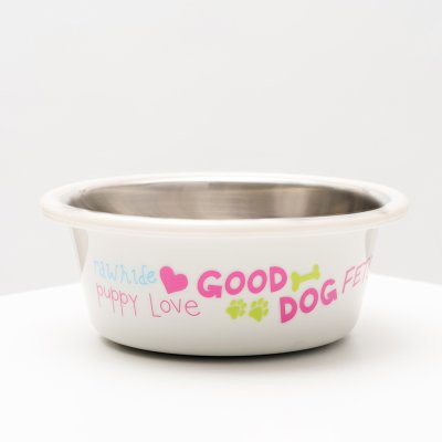Petmax Миска для кошек и собак Good Dogs, 400 мл, 13х5 см, белая