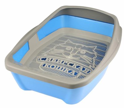 Лотки Сибирская кошка Туалет Евро для кошек глубокий с сеткой и бортиком (44х32х16 см)