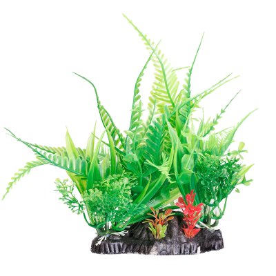 Aquafantasy Декор для аквариумов Композиция из пластиковых растений, 9,5х5х13 см
