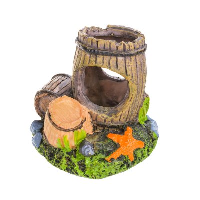 Aquafantasy Декор для аквариумов Бочка, 8x6x6 см