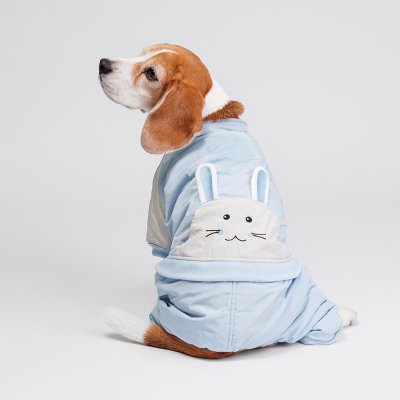 Petmax Комбинезон для собак Ушки, 3XL, голубой