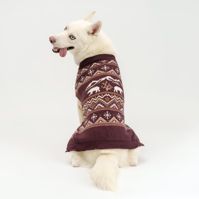 Petmax Свитер с медведем для собак, 3XL, фиолетовый