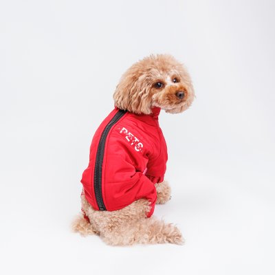 Petmax Комбинезон с замком для собак, S, красный