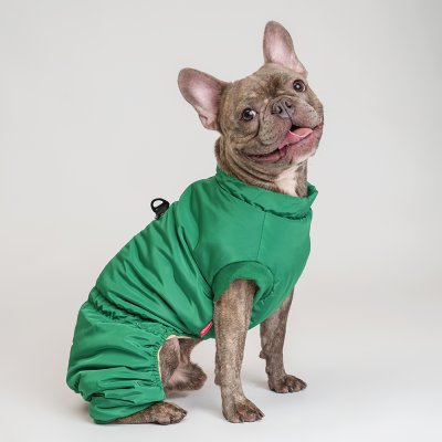 Petmax Комбинезон на замке для собак, L, зеленый