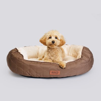 RURRI Лежак Стежка для кошек и собак средних пород, 73х60х22 см, темно-коричневый