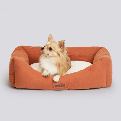 RURRI Лежак для кошек и собак мелких пород, 63х43х17 см, кирпичный