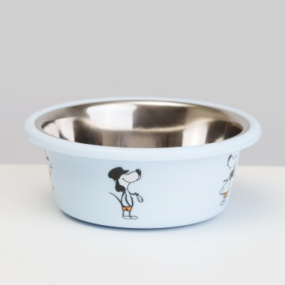 Petmax Миска для кошек и собак Vacation Mood, 400 мл, диаметр 13 см, сиреневая