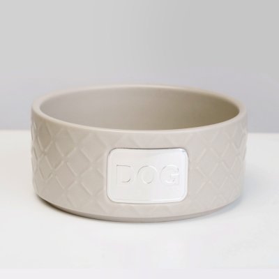 RURRI Миска керамическая для собак Dog, 800 мл, 17х7,5 см, серая