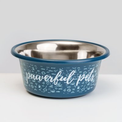 Petmax Миска для собак Prussian blue, 850 мл, диаметр 16,5 см, синяя