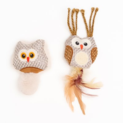 RURRI Игрушка для кошек Совы, 8х3х12 см, (2 шт.)