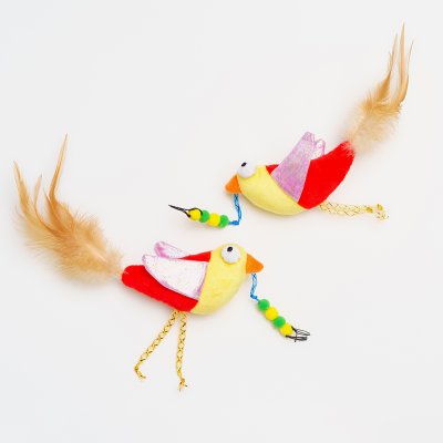 RURRI Игрушка для кошек Птички,11х3х6 см, 2 шт.
