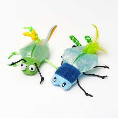 RURRI Игрушка для кошек Насекомые, 11х4х3 см, (2 шт.)