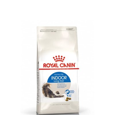 Royal Canin Indoor Long Hair Home Life Сухой корм для длинношерстных кошек в возрасте от 1 до 7 лет, 400 гр.
