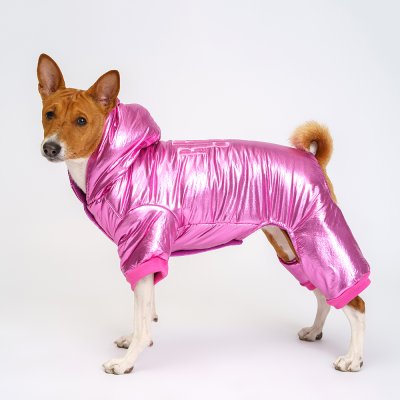 RURRI Комбинезон для собак, M, розовый металлик (девочка)