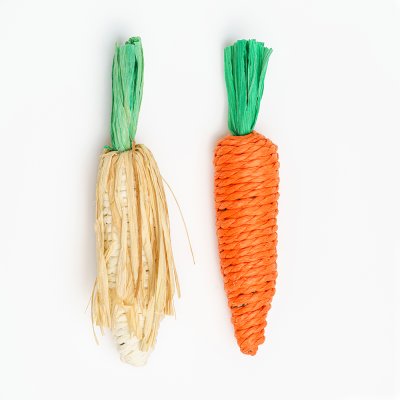 Petmax Набор игрушек для грызунов Морковь и Кукуруза, 15х3 см (2 шт.)
