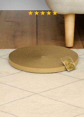 Когтеточки PETSHOP Картонная когтеточка лежанка "Том" для кошек и собак, 32,5х2 см (32,5 см)