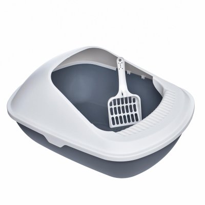 Лотки PETSHOP Туалет пластиковый с ободом, серый (980 г)