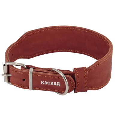 Каскад Ошейник переменной ширины для собак, обхват шеи 30-38 см, ширина 3 см, коньячный