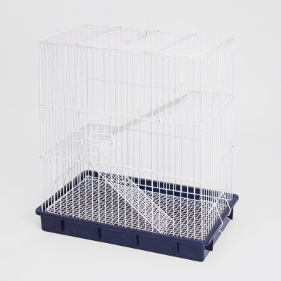 Petmax Клетка для грызунов, 55,5x37x64,5 см, бело-синяя