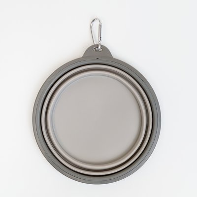 Petmax Миска складная для кошек и собак, L, 1000 мл, серый