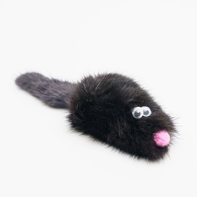 Pet hobby Игрушка для кошек Мышь из натуральной норки, 12х2,5х2,5 см