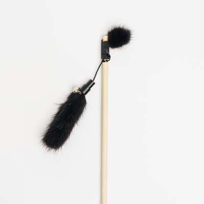 Pet hobby Игрушка для кошек Дразнилка Норковый хвостик, игрушка 10х2х1 см, длина палки 50 см, длина резинки 47 см