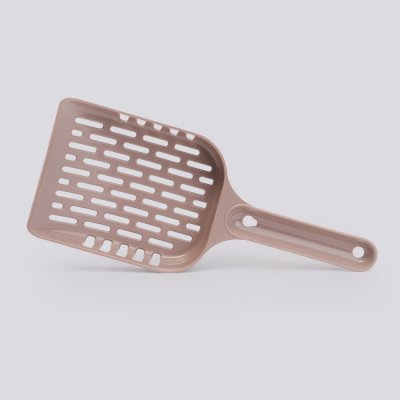 RURRI Совок для уборки кошачьего туалета, 24х10 см, какао