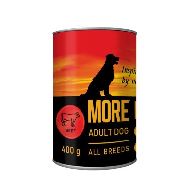 Корм для собак MORE паштет из говядины банка 400г