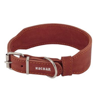Каскад Ошейник переменной ширины для собак, ширина 4 см, обхват шеи 36-44 см, коньячный