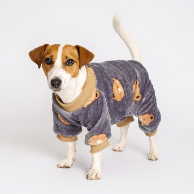 Petmax Костюм с мишками для собак, 2XL, серый