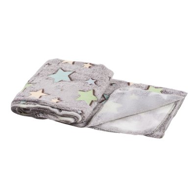 Плед для животных МОХНАТЫЕ УШКИ Звёзды из вельбоа 100х75см