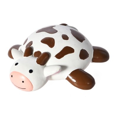 Игрушка для собак Foxie Fun&Play Корова пятнистая с пищалкой 13х12х4см латекс