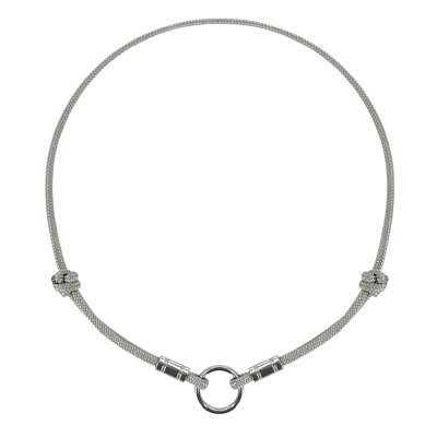 Ошейник для собак ZOO ONE для адресника, круглый 3мм 30-55см серебро