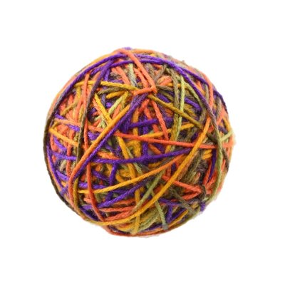 Игрушка для кошек Foxie Fun&Play Клубок плетеный разноцветный 8,5см