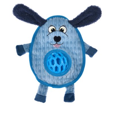 Игрушка для собак Foxie Собака с мячом и шуршалкой 26х24,5см синяя