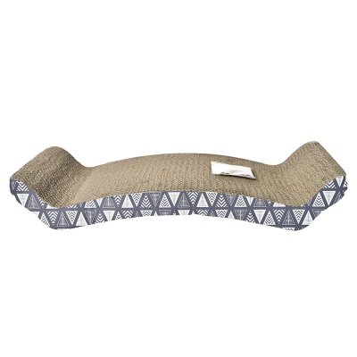 Когтеточка для кошек Foxie Geometry Лежанка картон 45х22х7,4см