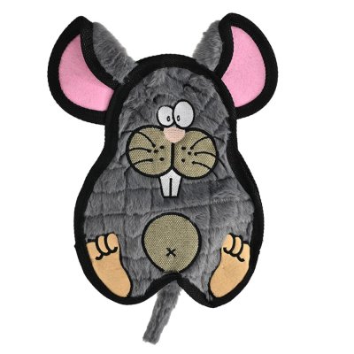 Игрушка для собак Foxie Мышка с пищалкой 23х37см плюш серая