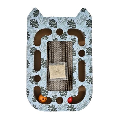 Когтеточка для кошек Foxie Fern с игровым треком 28х44х5см картон