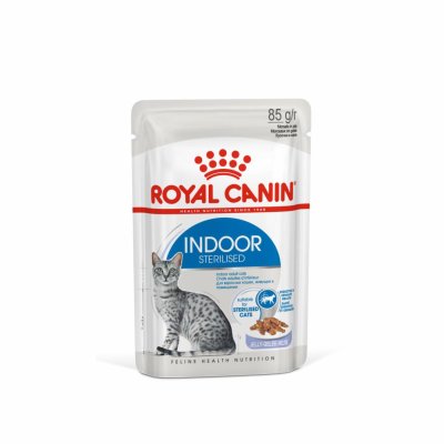 Консервы, паучи Royal Canin паучи Для взрослых стерилизованных кошек, живущих в помещении, 1-7 лет, кусочки в желе, Indoor Sterilised (1 шт)