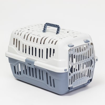 Georplast Переноска для кошек и собак мелких пород Spark, 48,5х33,5х31 см, голубая