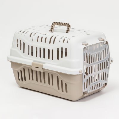 Georplast Переноска для кошек и собак мелких пород Spark, 48,5х33,5х31 см, бежевая