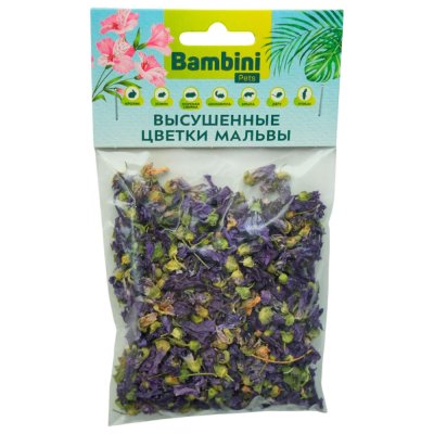 Лакомство для грызунов и кроликов BAMBINI PETS высушенные цветки мальвы 10г