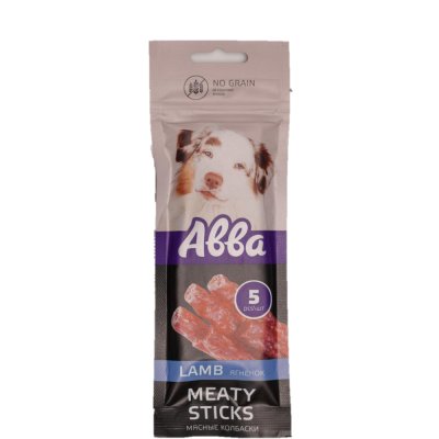 АВВА Лакомство Мясные колбаски с ягненком для собак всех пород, 5 шт., 50 гр.