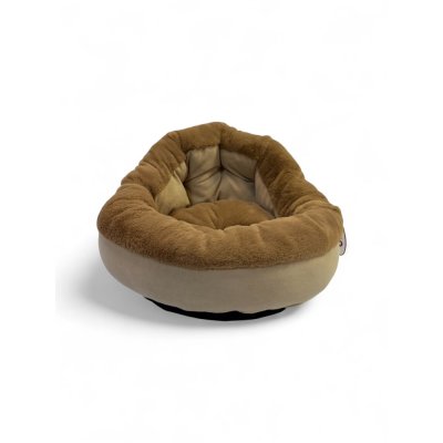 Лежак для животных Foxie Fuzzy comfort 50х50см круглый с мехом кремовый