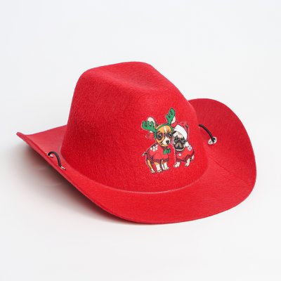 RURRI Шляпа с эмблемой для собак, 20х16х7,5 см, красный