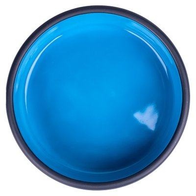 Миска для кошек Mr.Kranch керамическая черная с голубым 350мл