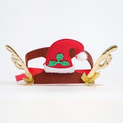 RURRI Шапка с оленьими рогами для собак, 22,5х7 см, красный