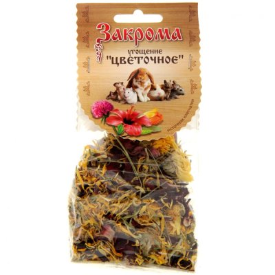 Лакомство для грызунов ЗАКРОМА Угощение Цветочное 35г